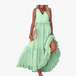 Elegant Mint Green Maxi Dress